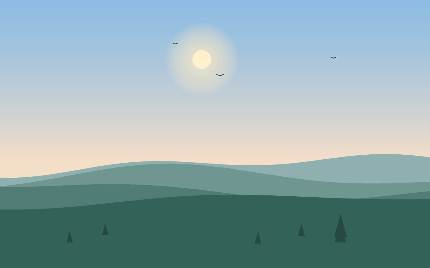 Illustrazione di un paesaggio